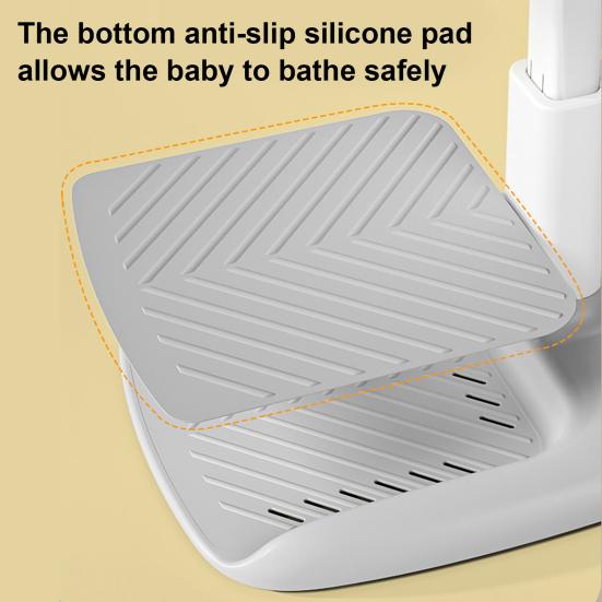 Baby Shower Rack Stand Height Adjustable Anti-Slip Bath Tub Holder Duck Design Foldable Portable Baby Care Stand