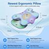 Ice Silk Pillowcase Ergonomic Cervical Pillow Memory Foam Pillow Neck Pain Relief Comes Adjustable Home for Back Side Sleepers