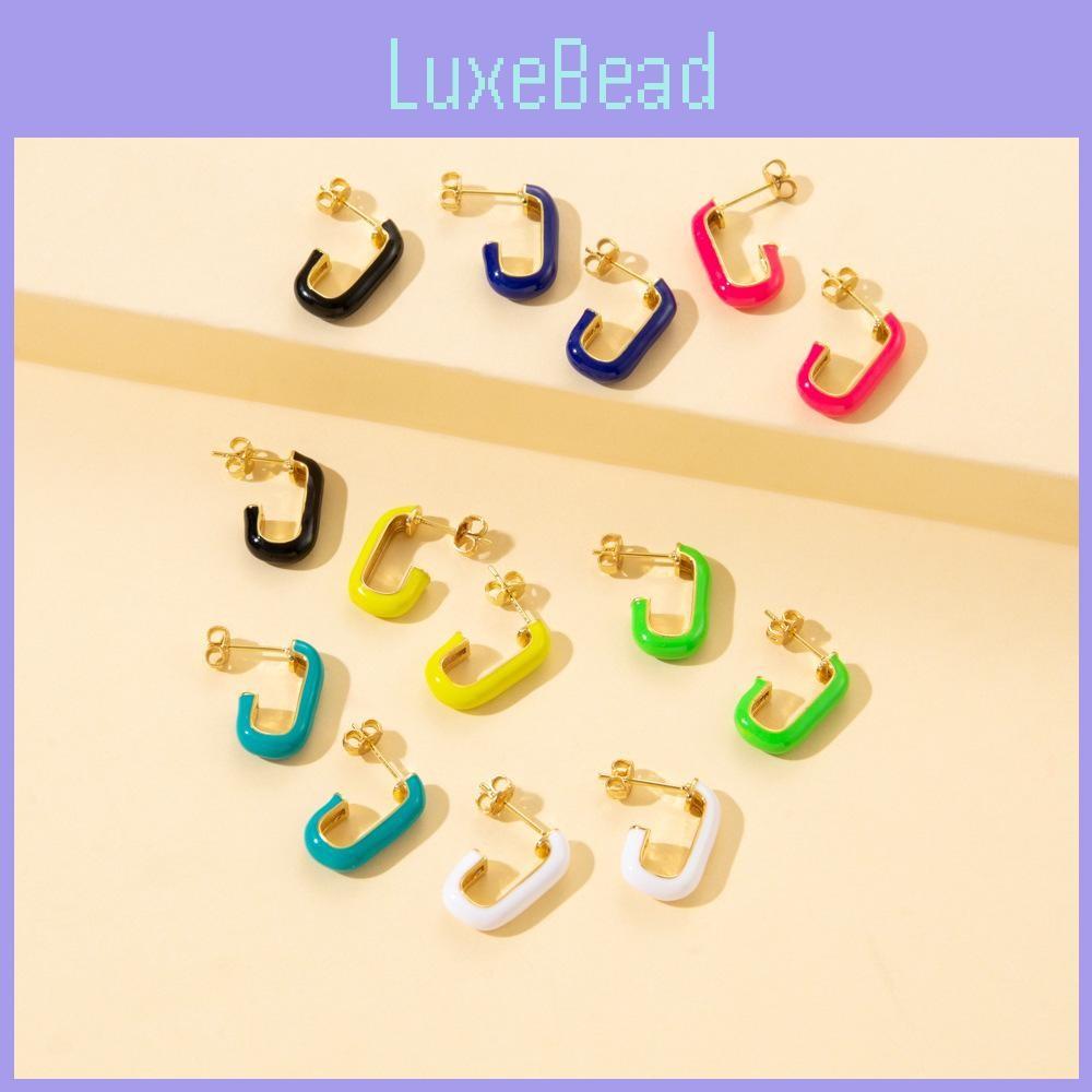 Womens Jshaped Contemporary Earrings With Sleek Geometric Design And Colors