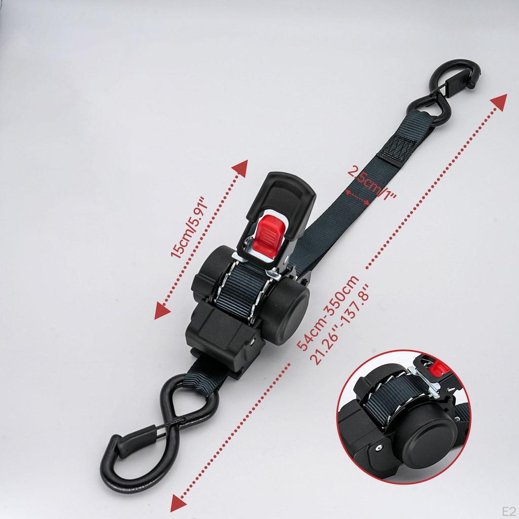 Ratsche Spanngurt Zurrgurt Verstellbar S-Haken Schwerlast Auto Selbstaufrollend,