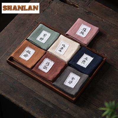 Chinese Thickened Tea Towel Plush Imitation Deerskin Napkin Towels Absorbent Water Rag Tea Napkins Cleaning Cloth Tea Ceremony