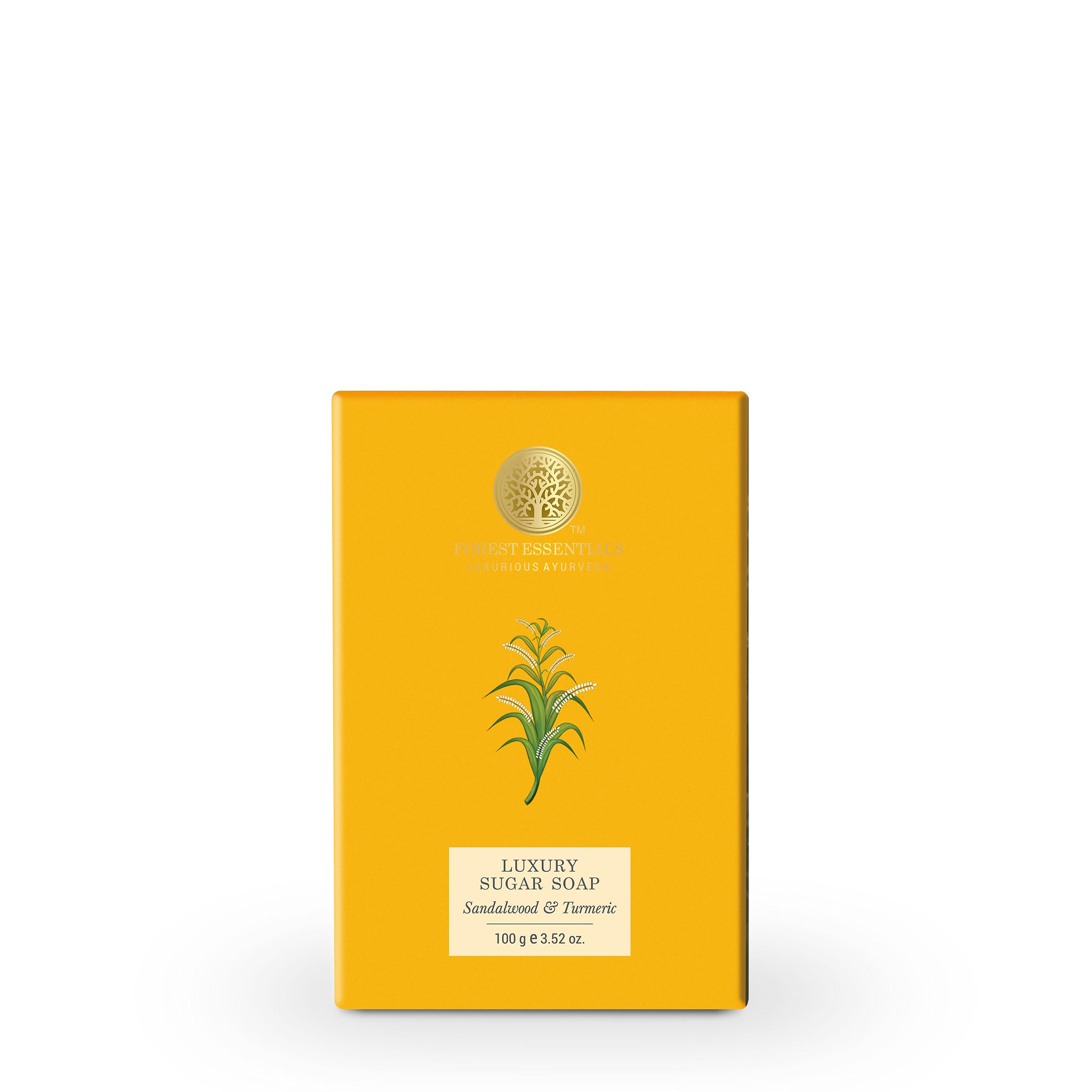 

Forest Essentials Мыло с сандалом и куркумой | Аюрведическое ароматизированное ручной работы мыло для ванны | Мягко очищает и смягчает кожу | С натуральными маслами и нерафинированным тростниковым сахаром