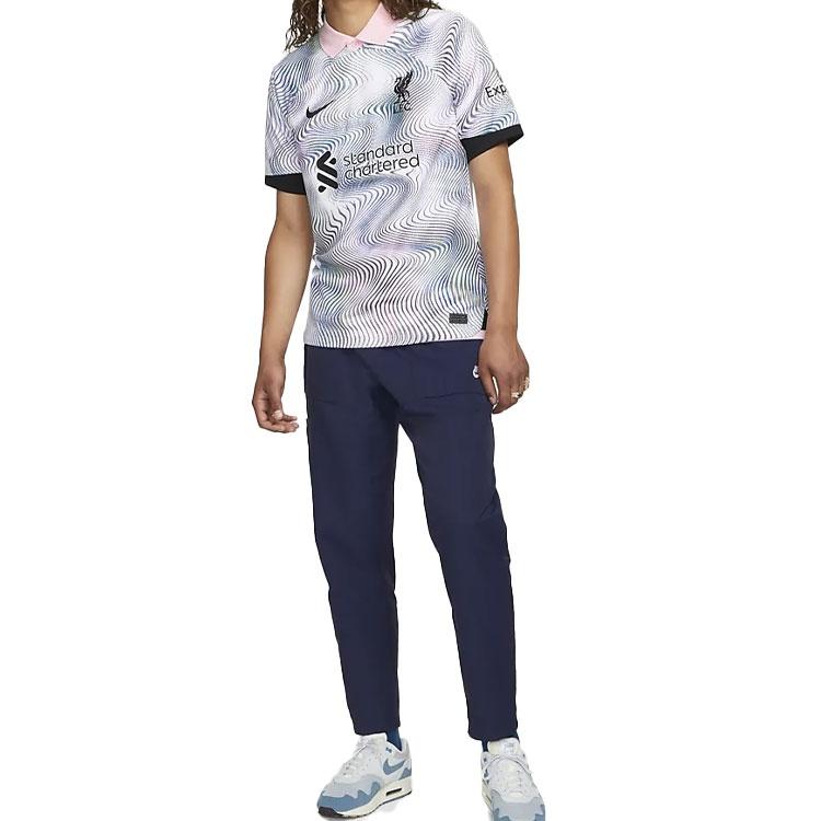 Nike חולצת כדורגל 'לבן שחור' של ליברפול FC 2022/23 Stadium Away Dri-FIT לגברים DN2715-101