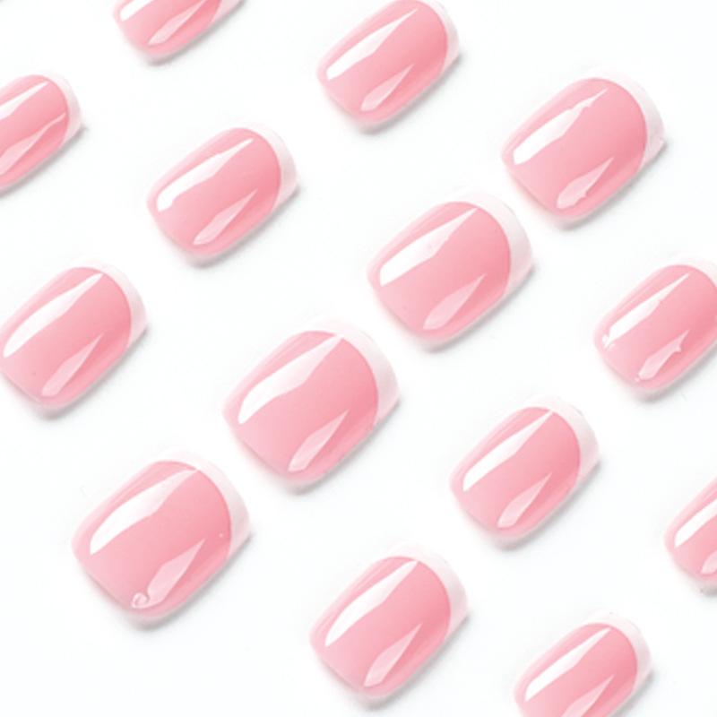 24 ks/sada Rychlé nehty Nálepka s krátkými falešnými nials Nositelná voděodolná manikúra Hotové nehty