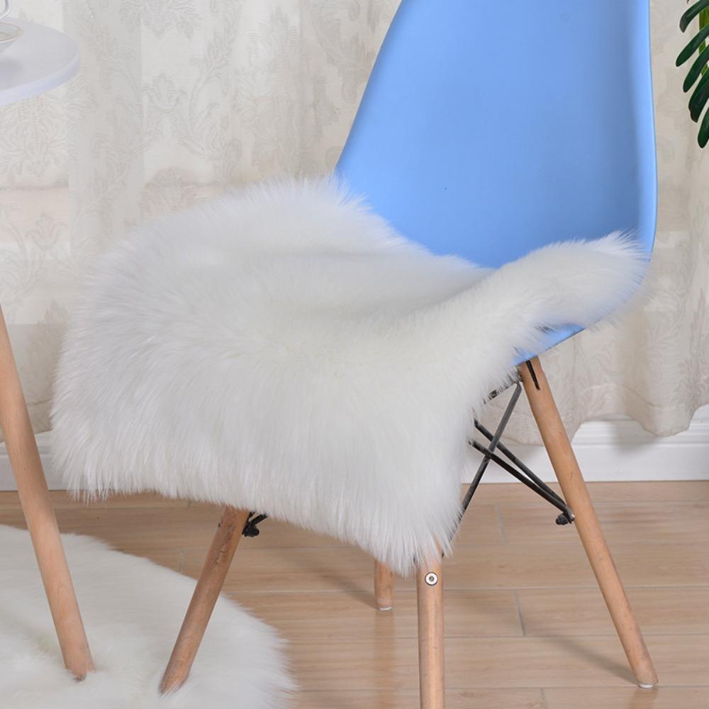 Home Decor Non Slip Plush Seat Pads Square Thickened Plush Cushion Breathable Warm Chair Pad Home