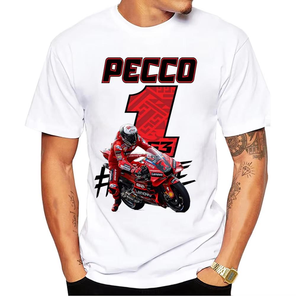 T-shirt Hip Hop Boys Rider Casual T-shirt Men's Motorcycle Sports White T-shirt