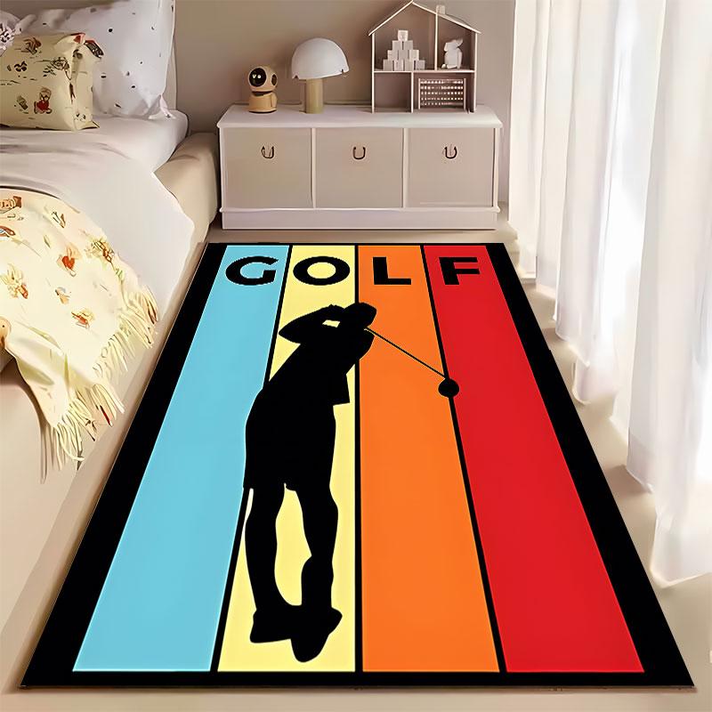 Golf Swing Silhouette Design Suitable As a Non-slip Mat for the Living Room or Bedroom Sofa