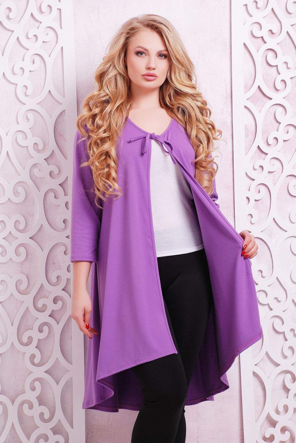 

Кардиган на зав язках Tatiana АДЕНА 3XL бузковий