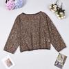 Autumn 2025 Asymmetrical Neckline Sequined Cutout Top for Women
