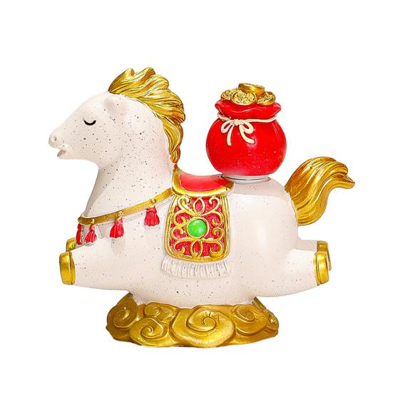 Cartoon Horse Figurine Chinese Style Year of The Horse Statue Bring Wealth Fortune Lucky