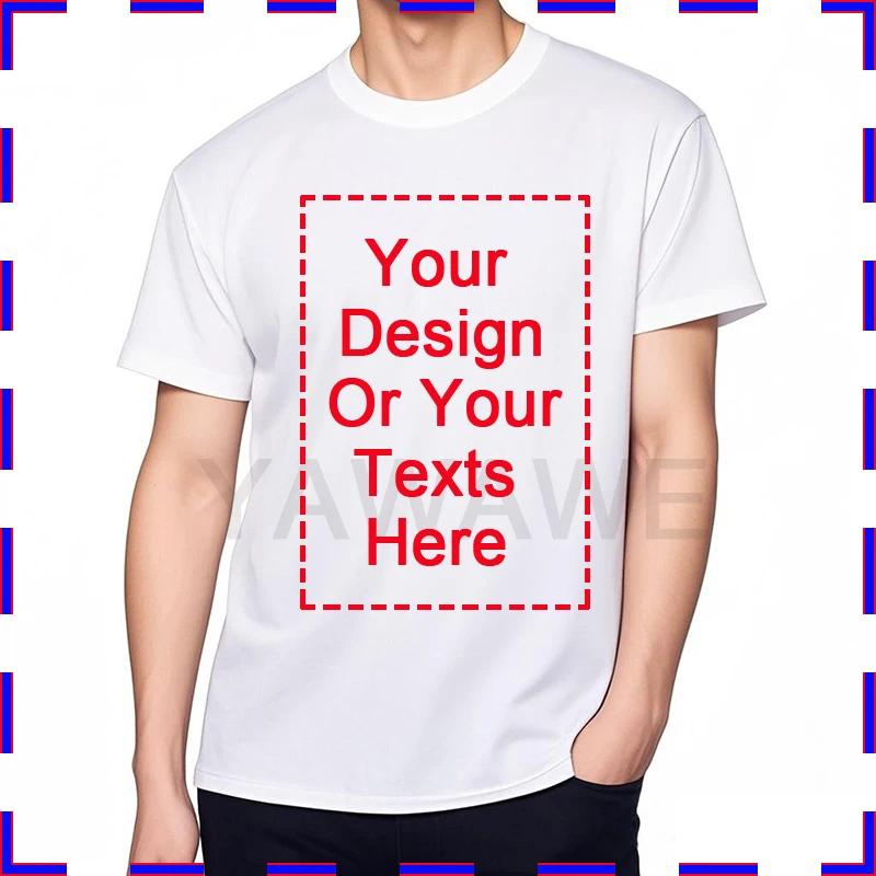 Tailormade Man TShirts Cotton Summer Your Design Here T Shirts for Men Women Personalized Tee Shirt Diy Print Fashion Tshirt S