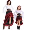 Středověký pirátský rodinný kostýmový set s volánovými dlouhými šaty pro Halloween Cosplay