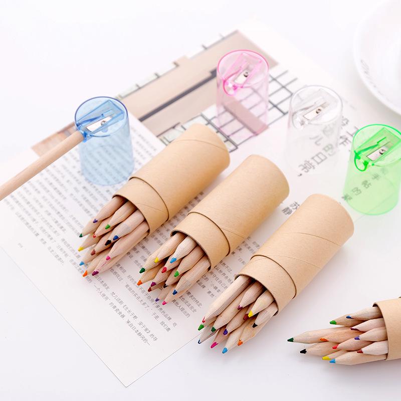 Mini Tube Colored Pencils & Paintbrush Set for Kids - Student Drawing & Learning Supplies, Perfect Back-to-School Gift