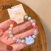 Toddler Safe Bead Bracelet for Kids Macaron Color Beads Elastic