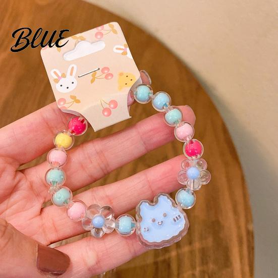 Toddler Safe Bead Bracelet for Kids Macaron Color Beads Elastic