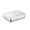 3PCS Leak Proof Stainless Steel Food Storage Box with Effective Sealing Lid