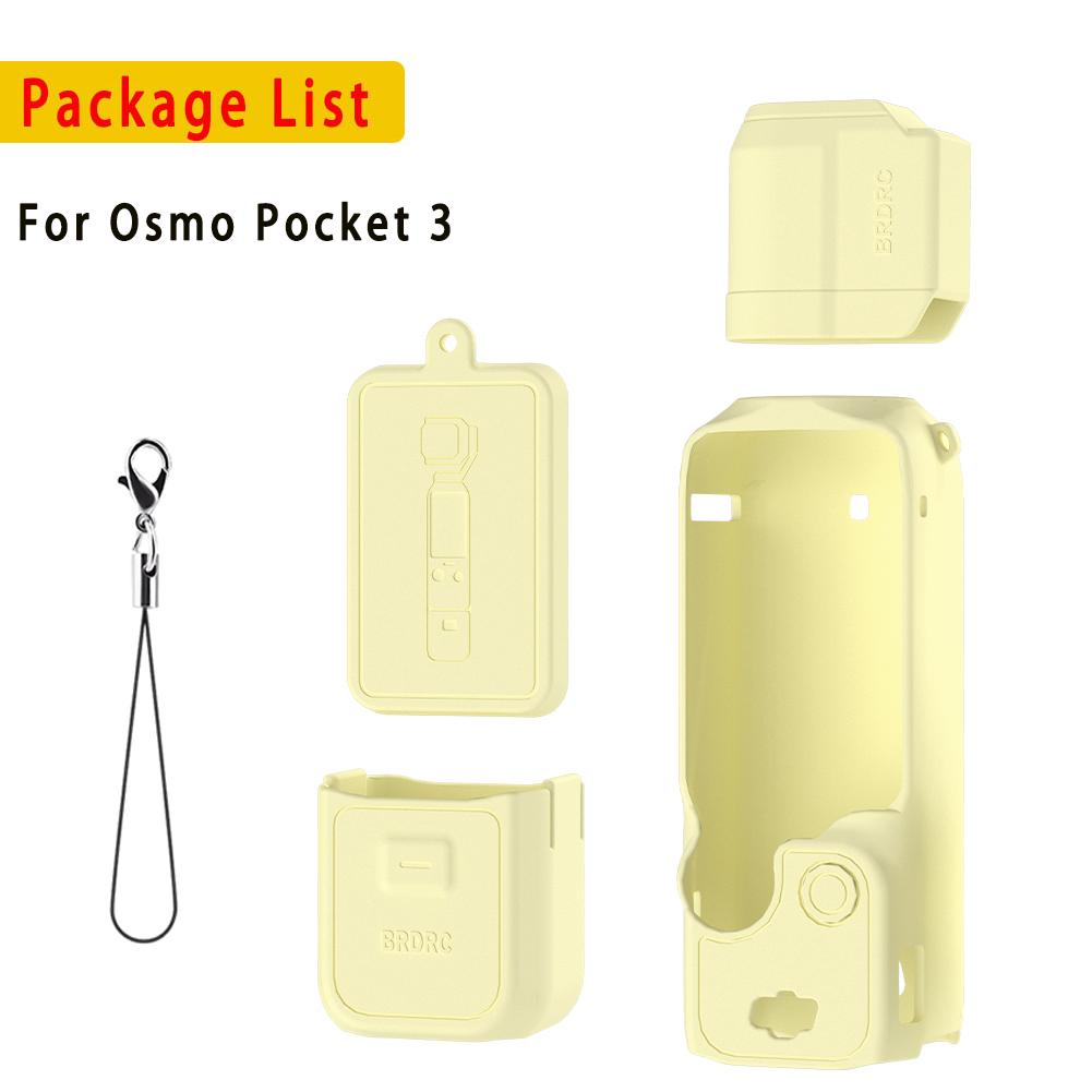 Silicone Cover for Dji Pocket 3 Protective Case Anti-Scratch Handle Soft Sleeve Skin Lens Cap, For Dji Osmo Pocket 3 Accessories