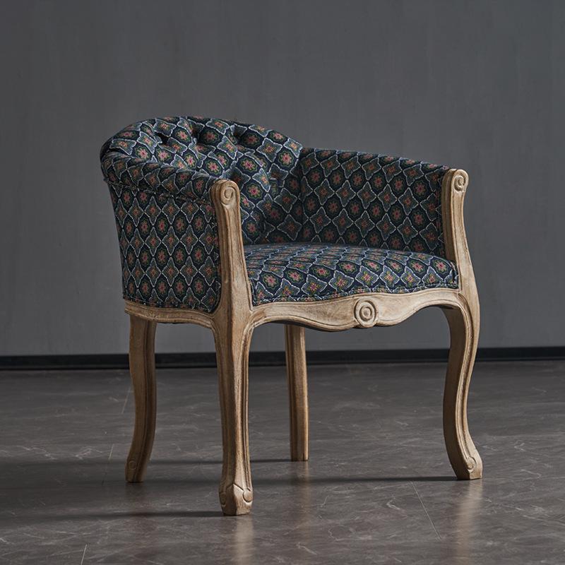 Massivholz-Freizeitstuhl im antiken Stil für Arbeitszimmer, Esszimmer, Schreibtisch oder Balkon - Europäisches & Amerikanisches Design