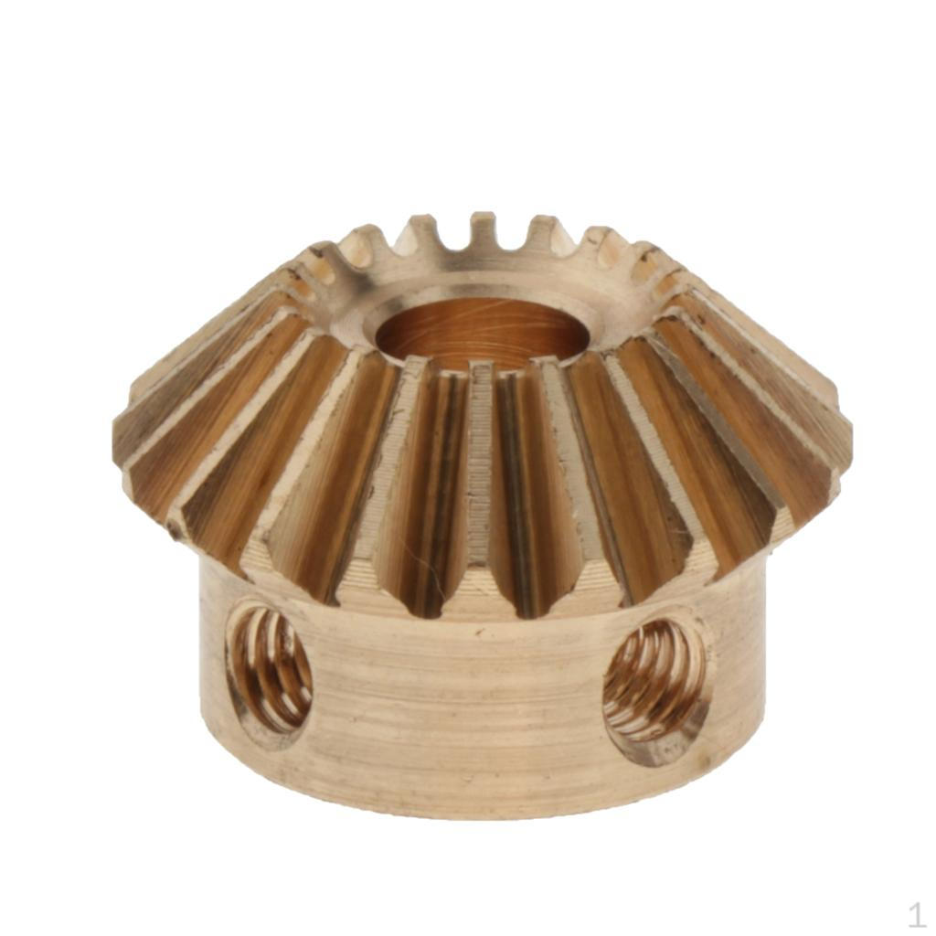 

1 модуль, коническая шестерня, диаметр колеса 20 мм, высота 13, медь/сталь 6mm Hole M4x2 Copper