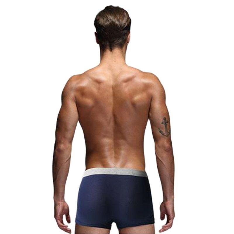 5 Pcs Men Cotton Boxer Briefs Mid‑Waist Antibacterial Breathable Underpants Comfort Soft Contrast Waistband Male Underwear L XL 2XL 3XL 4XL 5XL 6XL