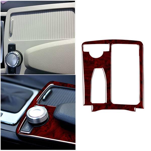 Cache-cadre de levier de vitesses en ABS imitation bois de rose pour console de voiture - 1 pièce
