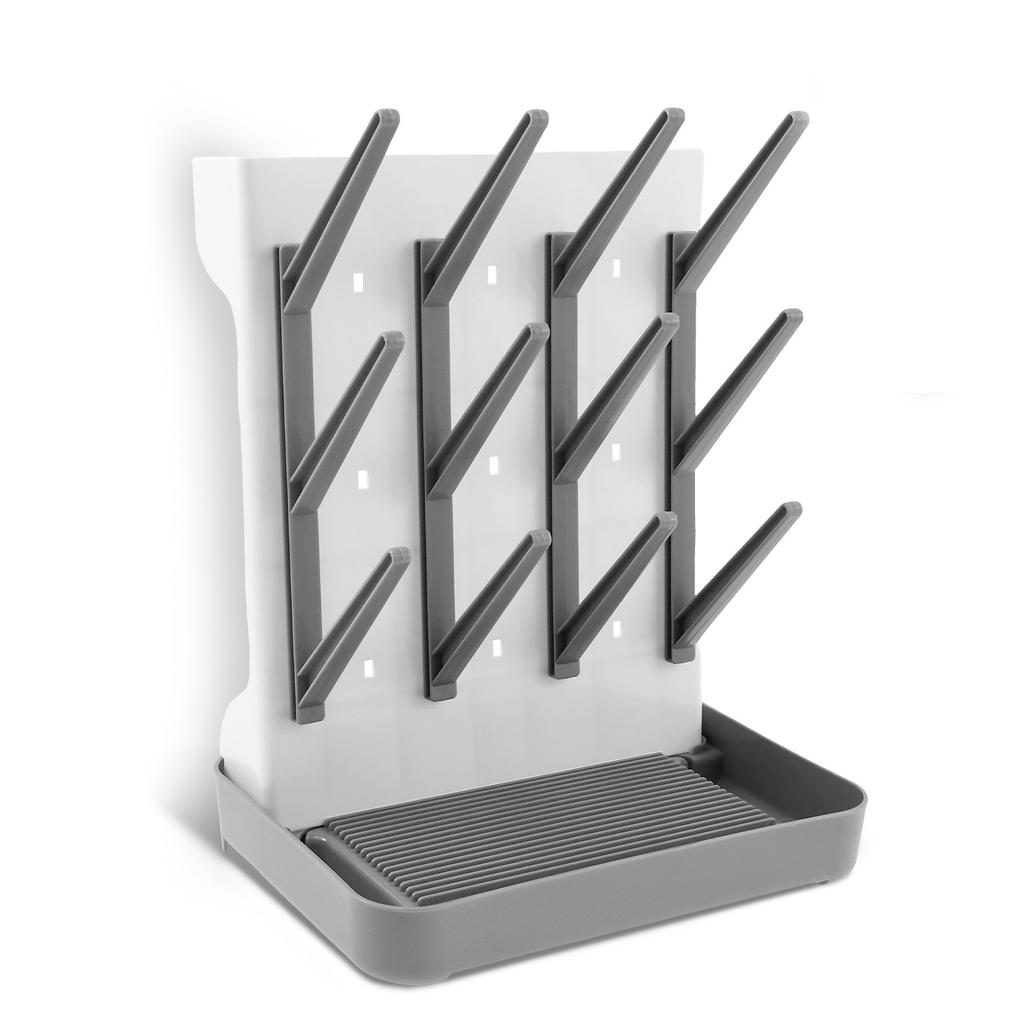 Babyflaschen-Abtropfgestell Platzsparend Arbeitsplattenhalter Abnehmbare Ablage Babyflaschenhalter Organizer und Trockner