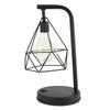 Retro Black LED Light Bulb Battery Operated Bedside Table Lamp LED Night Lights Desktop Ornament for Living Room Coffee Bar Deco