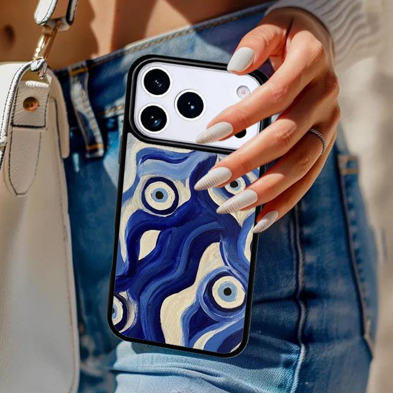 Evil Eye print Phone Case For iPhone 17 Air 14 15 13 12 Max Cover For Apple 14 15 16 16e 11 Pro Max Plus