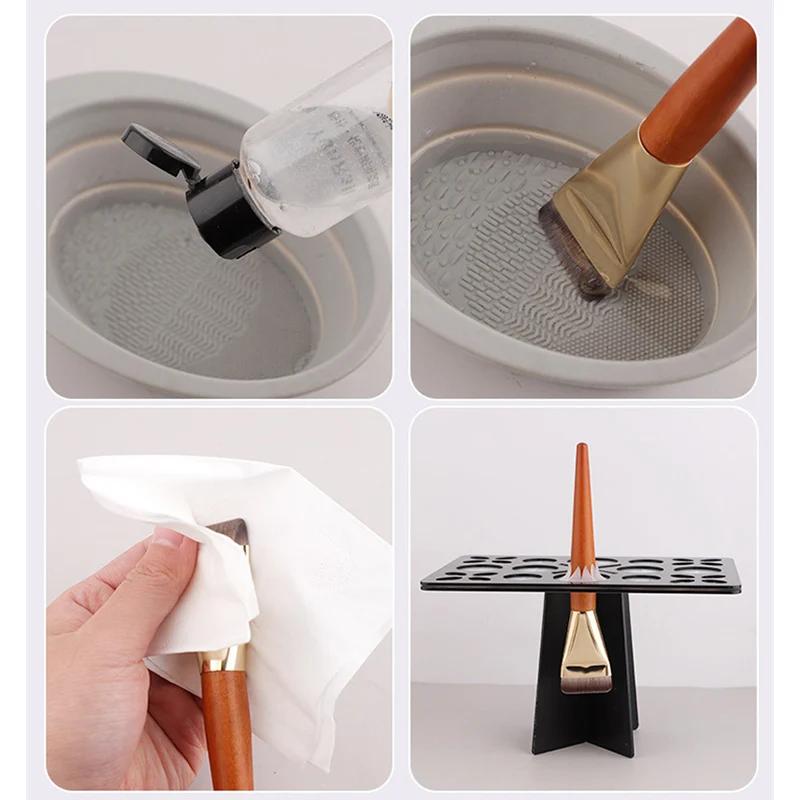 2pcs Ultra Thin Foundation Brush Flat Foundation Brushes Lightweight Thin Face Contour Brush for Liquid Makeup Blending Brushes