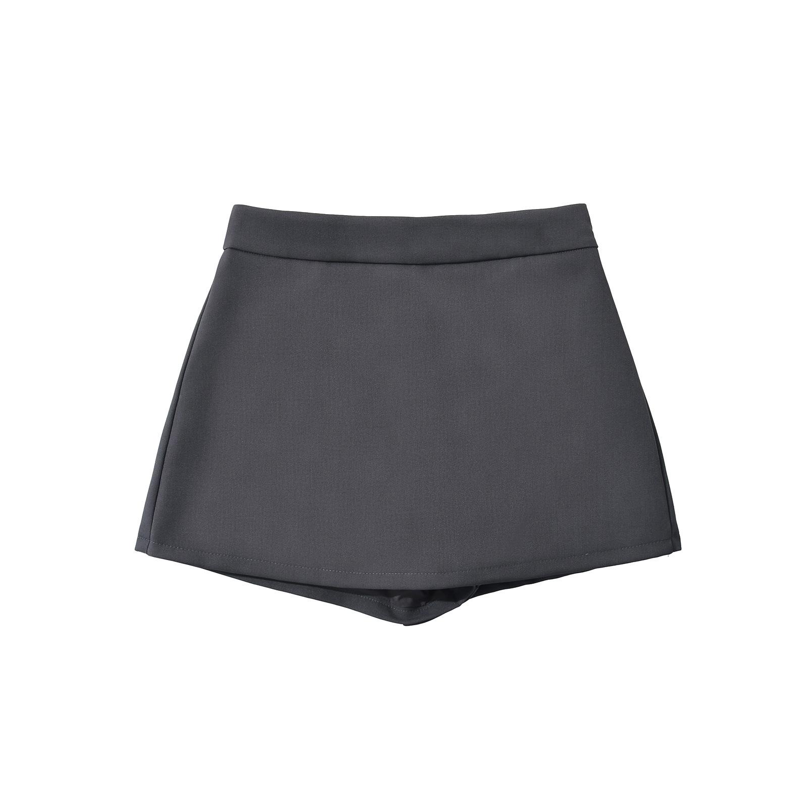 

Spicy Girl High-Waist Bodycon A-line Skirt & Shorts Set - Slimming, Anti-Exposure, Spring/Summer 2025 Large серый