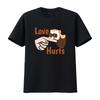 Love Hurts Cute Ferret Biting Finger T shirt vintage Washed Stretched Soft Versatile Comfortable streetwear Stylish homme