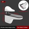 1pcs Adjustable Wood/Glass Shelf Support Clips Zinc Alloy Shelves Brackets With Anti-Slip Pads, Partition Clamps For Bathroom