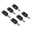 6Pcs Electric Guitar Tremolo Bridge Saddle U Shaped String Tuning Screw Saddle Accessory Black