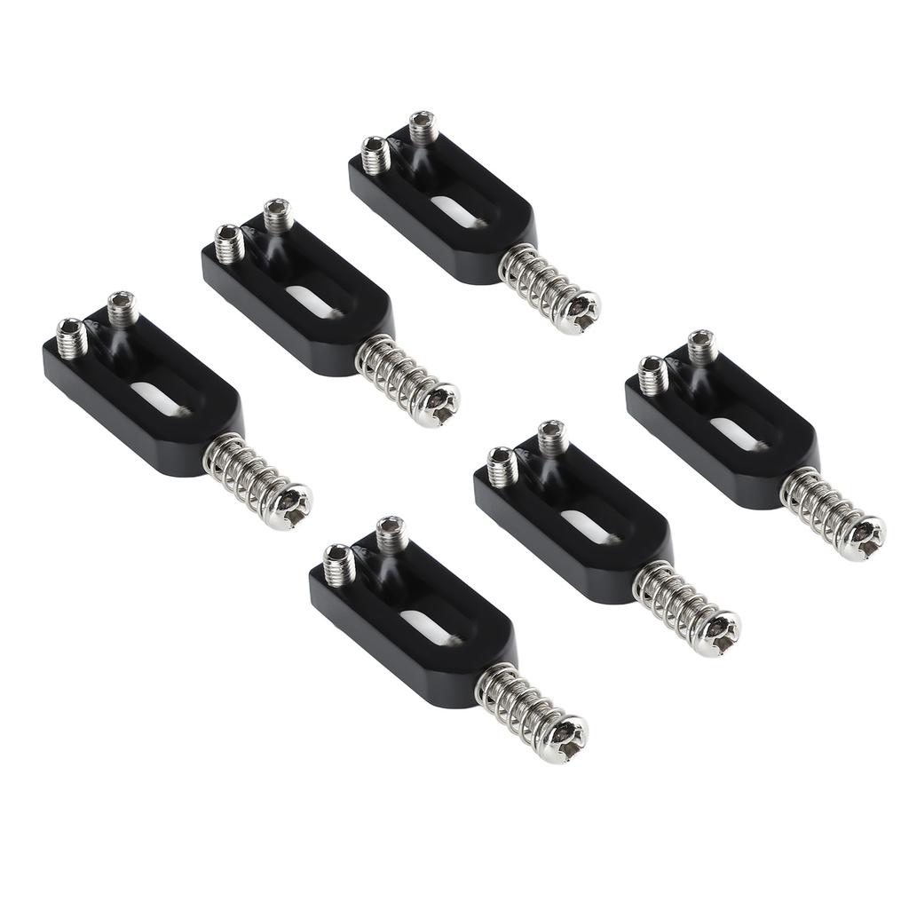 6Pcs Electric Guitar Tremolo Bridge Saddle U Shaped String Tuning Screw Saddle Accessory Black