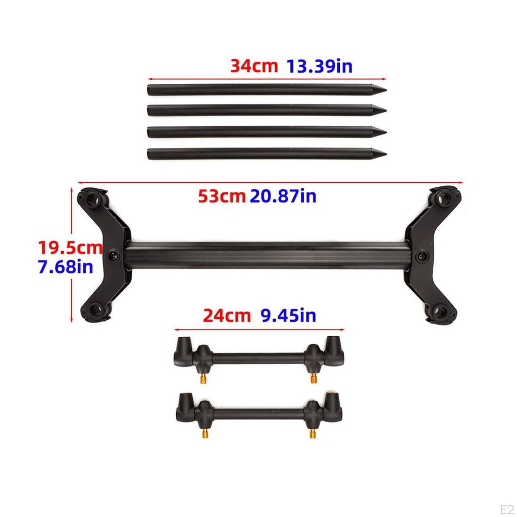 Fishing Rod Stand with Carry Bag Portable Bank Stick System Long-Lasting
