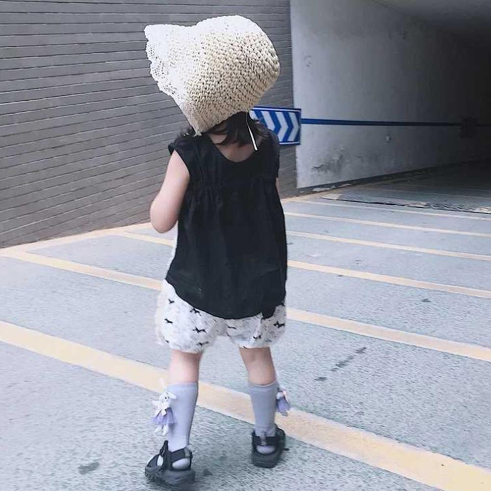 Children Girl Sweet Style Cute Breathable Straw Sunhat