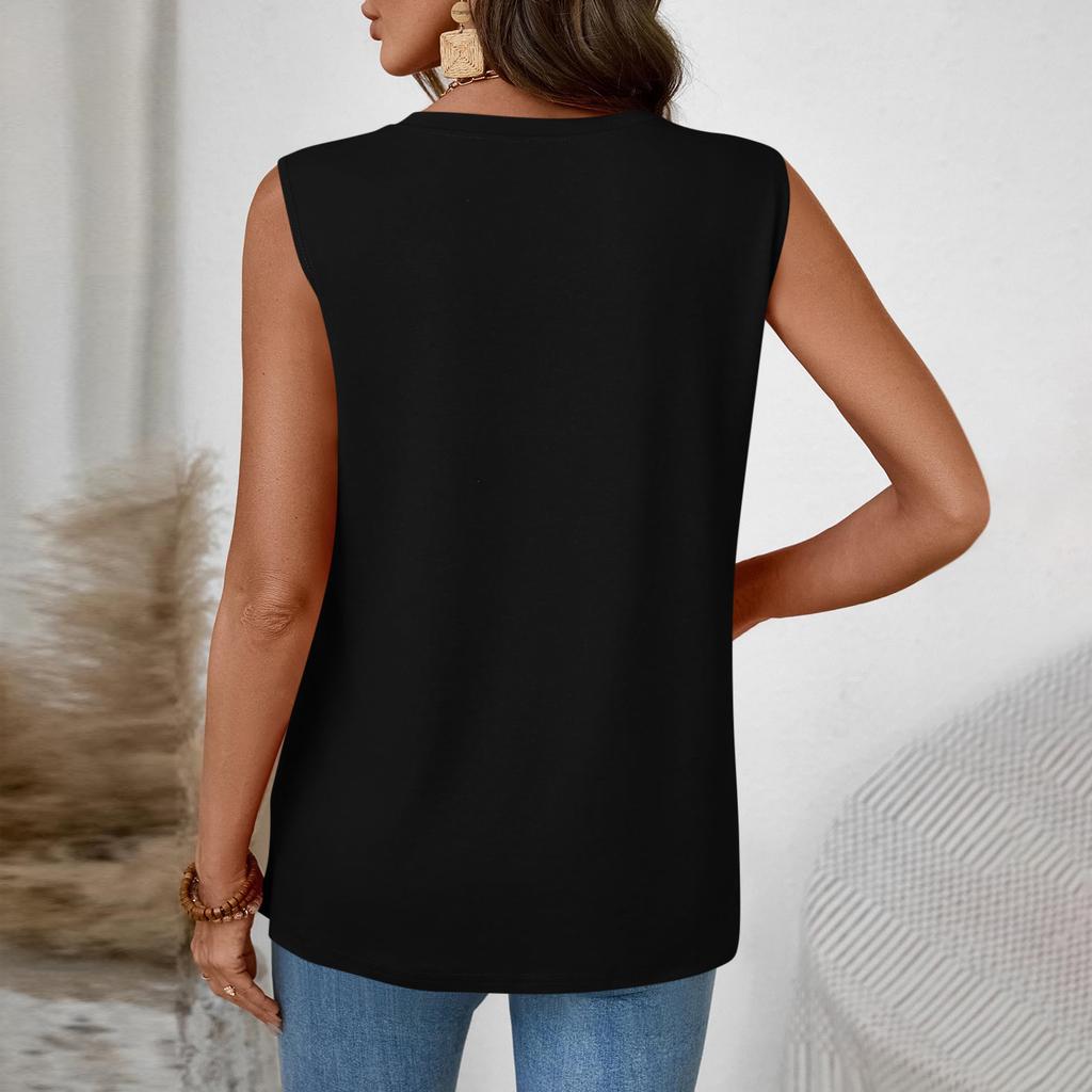 Womens Spring Tops Sleeveless Button Down Casual Tank Summer Shirts for Women Soft Lightweight Womens Summer T Shirts