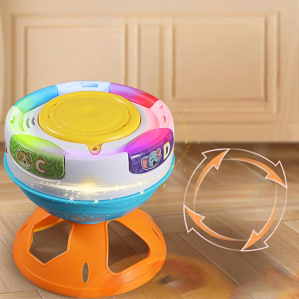 Musical Rotating Toys For Infant Hand Clapping Drum Shape Matching Learning Toys Christmas Birthday Gifts For Boys Girls