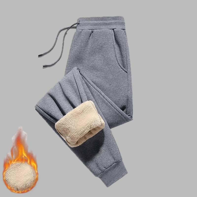 Pants Men Autumn Winter Thickened Fleece Outerwear Casual Pants Warm Sports Sweatpants
