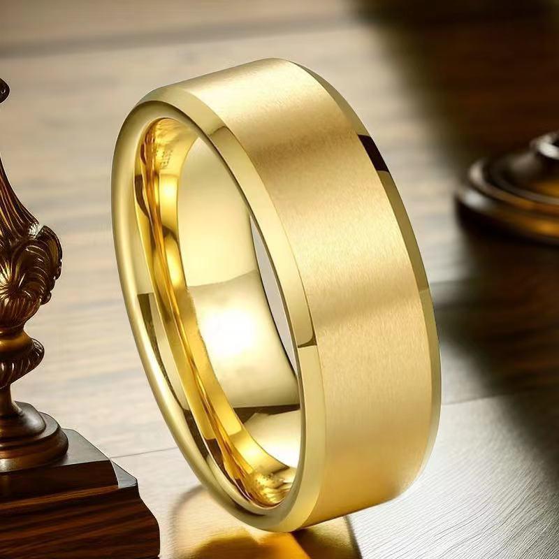 Men's Matte Titanium Steel Ring - Stylish Stainless Steel Design, Popular In Japanese, Korean, European, and American Fashion.