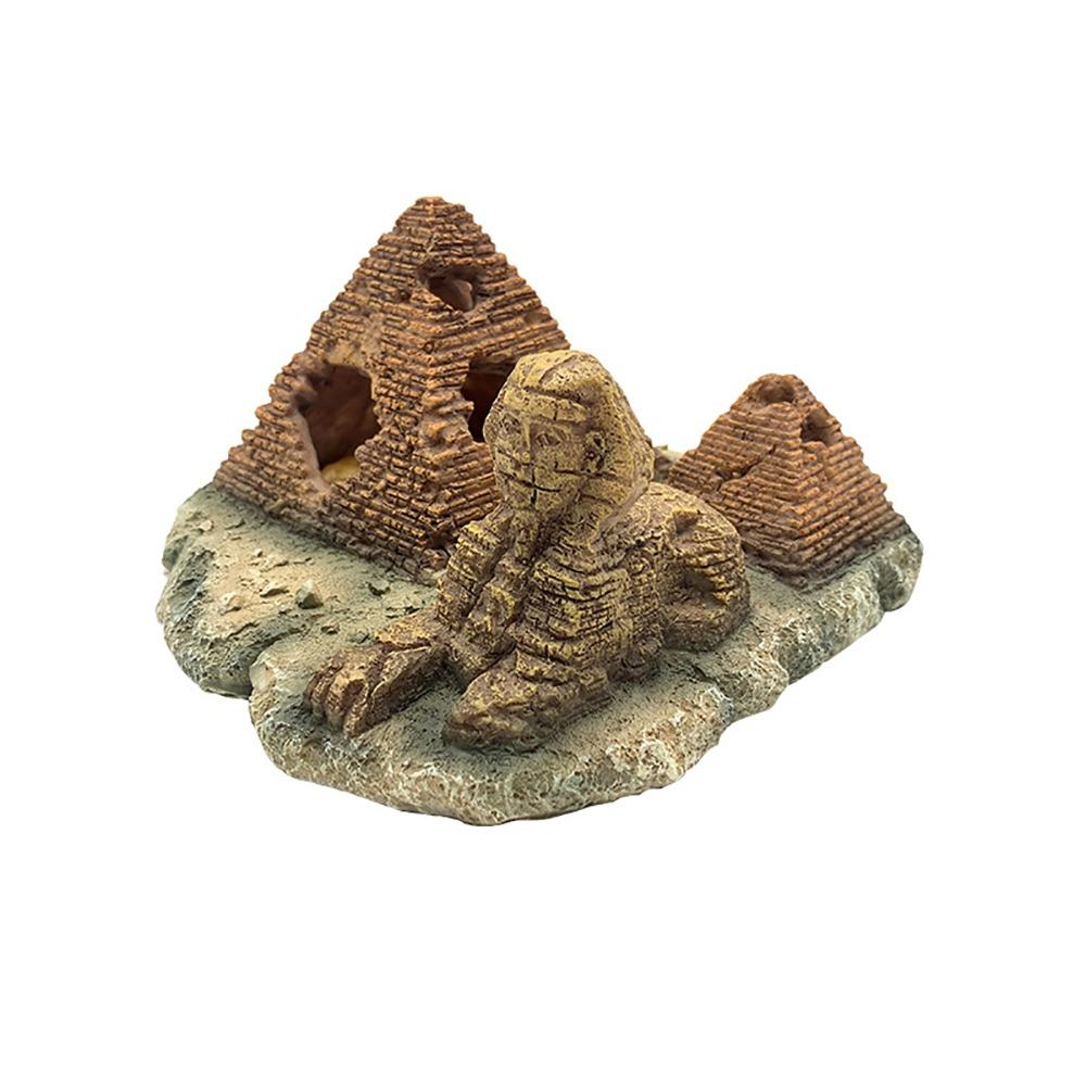 

Resin Reptiles Landscape Ornaments Egyptian Pharaon Egyptian Pharaon Pyramid Statue Vivarium Sphinx Pyramid