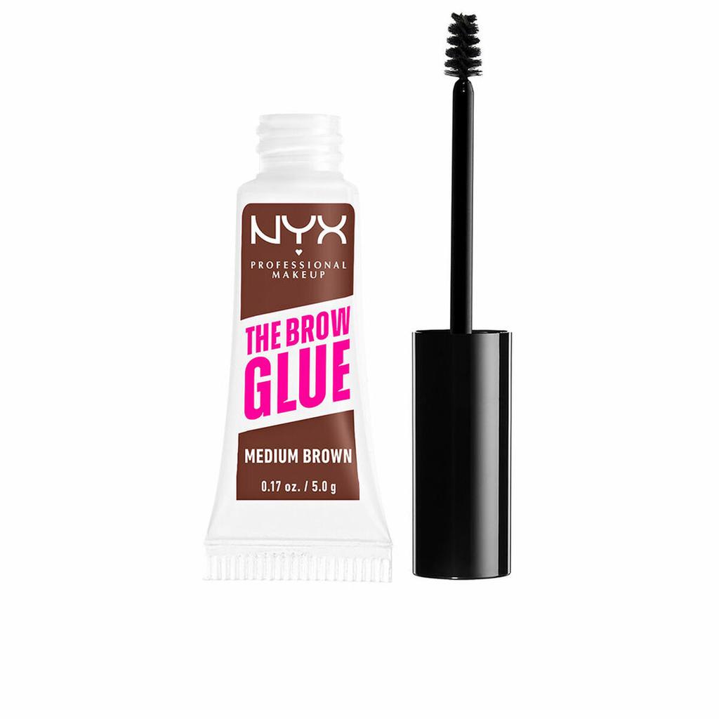 Nyx, The Brow Glue, Alcohol-Free, Extreme Hold, Eyebrow Gel, 03, Medium Brown, 5 g