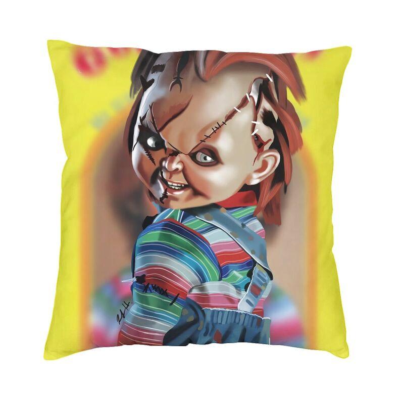 Good Guys Childs Play Chucky Cushion Covers xcm Velvet Killer Doll Overalls Pillow Case Sofa Square Pillowcase Decoration