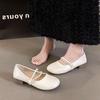 Late Evening Breeze Gentle Shoes Thick Heel Single Shoes Women's 2025 New Summer Mary Jane Shoes with Skirts Soft-soled Beanie Shoes