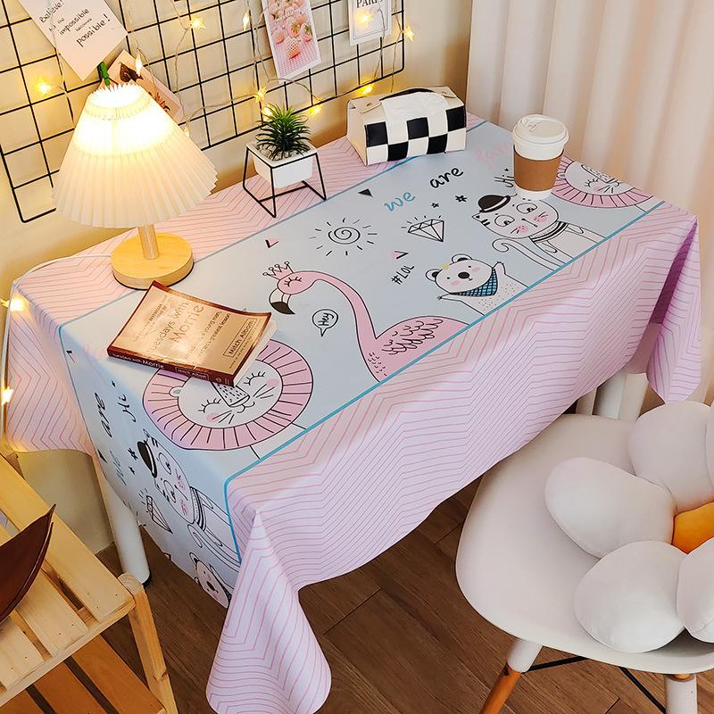 Tablecloth Waterproof And Oil-Proof Leave-In Fabric Desk Rectangular Dining Table Cloth Pvc Coffee Table Table Mat Tablecloth