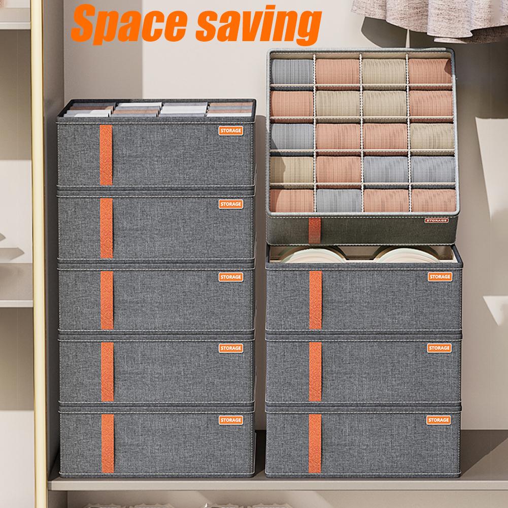 20 Grids Sock Drawer Organizer Foldable Fabric Storage Box For Closet Dresser Underwear Scarf Tie Divider Closet Organizers Box