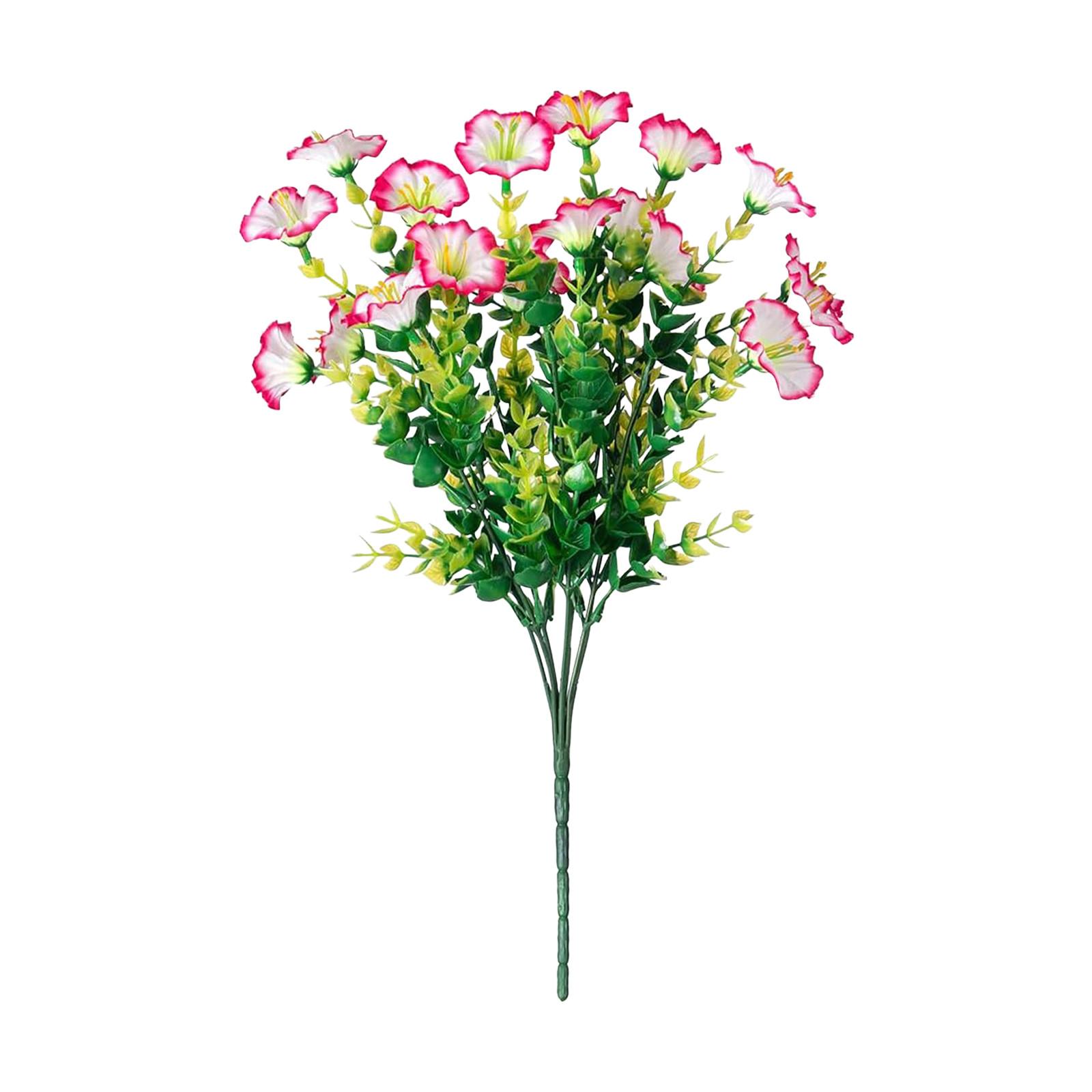 

Искусственные цветы для улицы Искусственные растения Искусственное уличное озеленение Утренние анти-УФ пластиковые кустарники Украшения One Size розовый