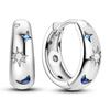 Original 925 Sterling Silver Women Hoop Earrings High Quality Shine Zircon U Shaped Classic Style Earring for Women Jewelry Gift