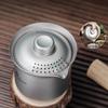 Boundless Voyage Titanium Kyusu Portable Teapot for Outdoors and Includes Storage Bag of 3 Kyusu and Teapot, 125ml, Heat-Resistant, Double-Walled,