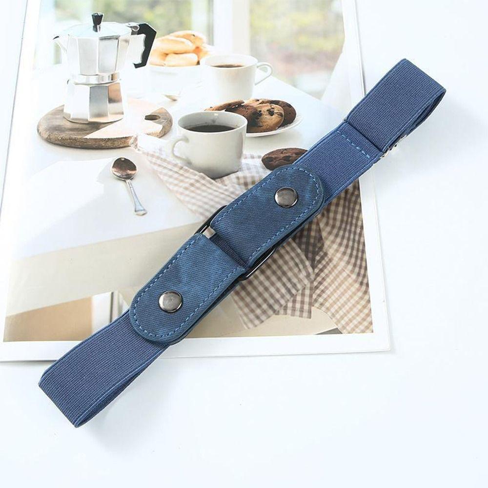 2Pcs Adjustable Waist Belt Easy To Wear Invisible Belt Fashion Buckle-Free Belt  Women Men